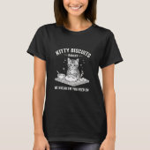 子猫のクッキー・パン屋さん パン生地を捏ねる猫 パン Tシャツ (正面)