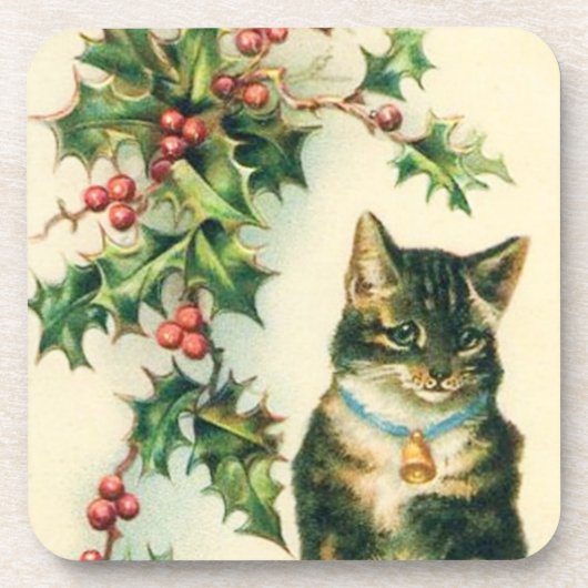 子猫のクリスマスのコースター コースター (正面)