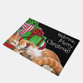 子猫のクリスマスのドアマット ドアマット (アングル)