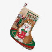子猫のクリスマスストッキング スモールクリスマスストッキング (正面 (吊り時))