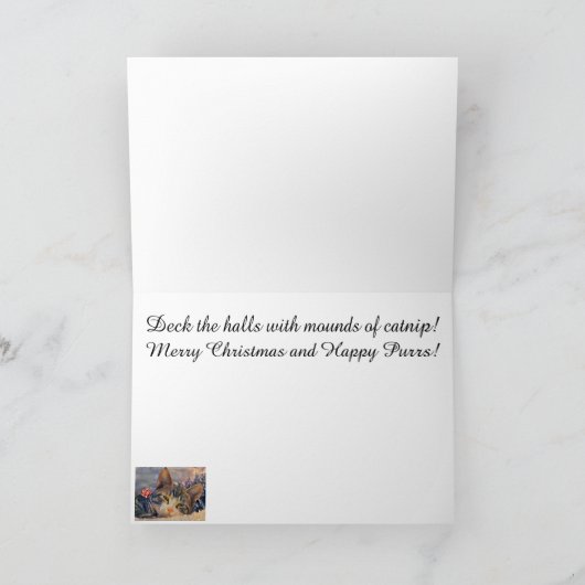 子猫のクリスマス カード (内部)