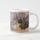 子猫のクリスマス ジャンボコーヒーマグカップ (右)