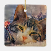 子猫のクリスマス セラミックオーナメント (裏面)