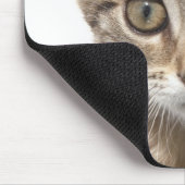 子猫のクローズアップポートレート マウスパッド (コーナー)