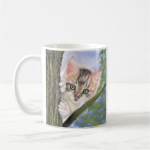 子猫のコーヒーまたは紅茶のマグカップ