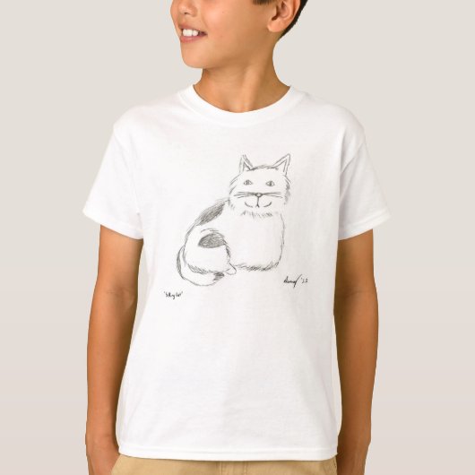 子猫のスケッチ キッズ用Tシャツ Tシャツ (正面)