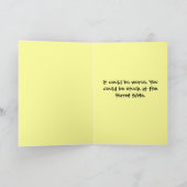 子猫のテーブルのおもしろいな感謝祭 シーズンカード (内部)