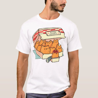 子猫のナゲット ファストフード 猫 Tシャツ