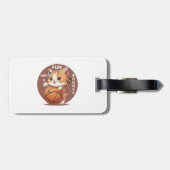 子猫のバスケットボール ラゲッジタグ (裏面横)