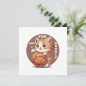 子猫のバスケットボール 招待状 (スタンド正面)