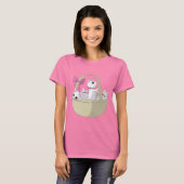 子猫のバスケット Tシャツ (正面フル)