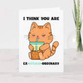 子猫のバブルティーはあなたは特別なストローだ カード (正面)