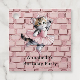 子猫のバレリーナの誕生日パーティーのお礼 フェイバータグ