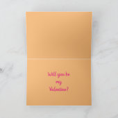 子猫のバレンタインカード あなたは私のバレンタインになってくれますか？ カード (内部)