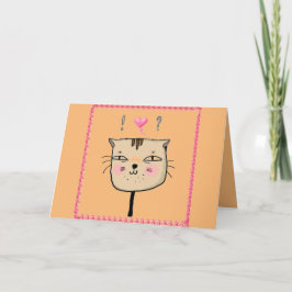 子猫のバレンタインカード あなたは私のバレンタインになってくれますか？ カード