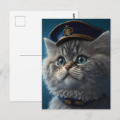 子猫のパイロット船長 ポストカード (正面/裏面)