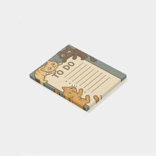 子猫のパッド To Do リスト ポストイット (アングル)