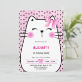 子猫のパーティー招待状 招待状 (スタンド正面)