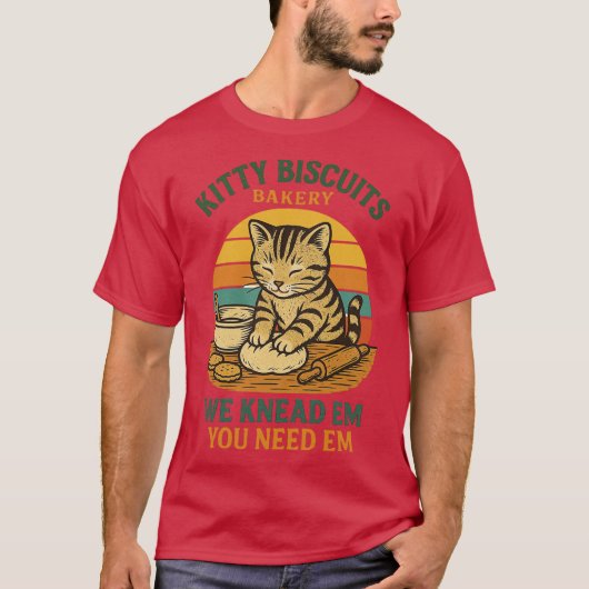 子猫のビスケットパン屋さん 楽しい猫のパン作り Tシャツ (正面)