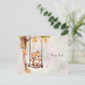 子猫のブランコ ポストカード (スタンド正面)