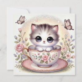 子猫のラブノートカード 招待状