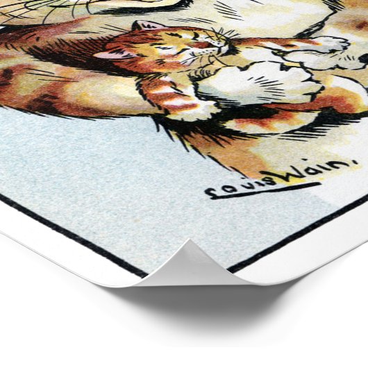 子猫のルイ・ワーインを飼っている父 ポスター (角)