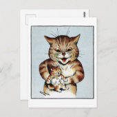 子猫のルイ・ワーインを飼っている父 ポストカード (正面/裏面)