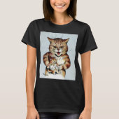 子猫のルイ・ワーインを飼っている父 Tシャツ (正面)