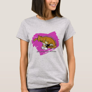 子猫のロゴのワイシャツ(ピンクのロゴ、版2) Tシャツ