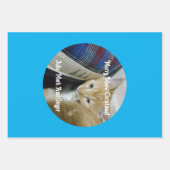 子猫の写真テキスト名、差し替え可、 ラッピングペーパーシート (正面2)