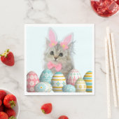 子猫の写真 ウサギの耳 スタンダードランチョンナプキン (インサイチュ)