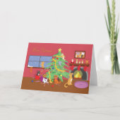 子猫の初めてのクリスマス シーズンカード (正面)