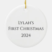 子猫の初めてのクリスマス セラミックオーナメント (裏面)