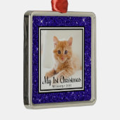 子猫の初めてのクリスマス 写真 メタルオーナメント (右)