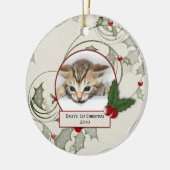 子猫の初クリスマス オーナメント (左)