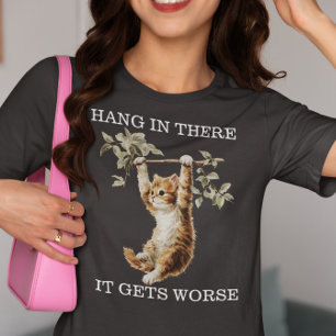 子猫の励ましTシャツ "まだ悪いよ" トライブレンドTシャツ