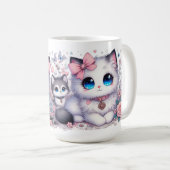 子猫の可愛さきらめく過多:-Need Cat & Dog コーヒーマグカップ (正面右)