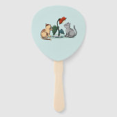 子猫の夏の喜びの花のゲーム ハンドファン (裏面)