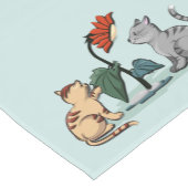 子猫の夏の喜び シーフォームグリーン ショートテーブルランナー (コーナー)
