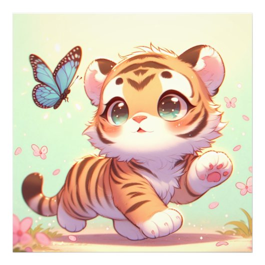 子猫の夢と蝶の翼 フォトプリント            (正面)