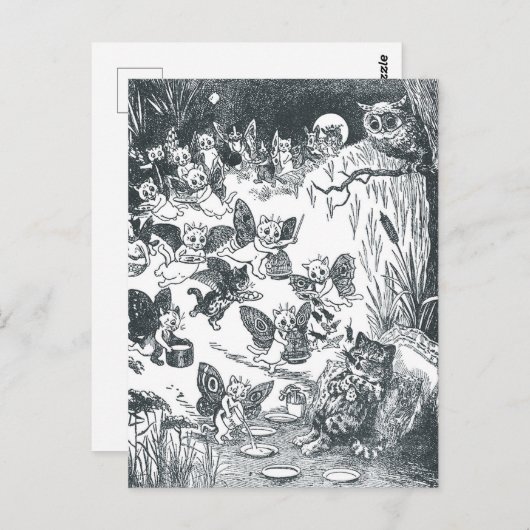 子猫の夢の妖精の国,ルイワーイン ポストカード (正面/裏面)