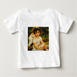 子猫の女の子 ベビーTシャツ