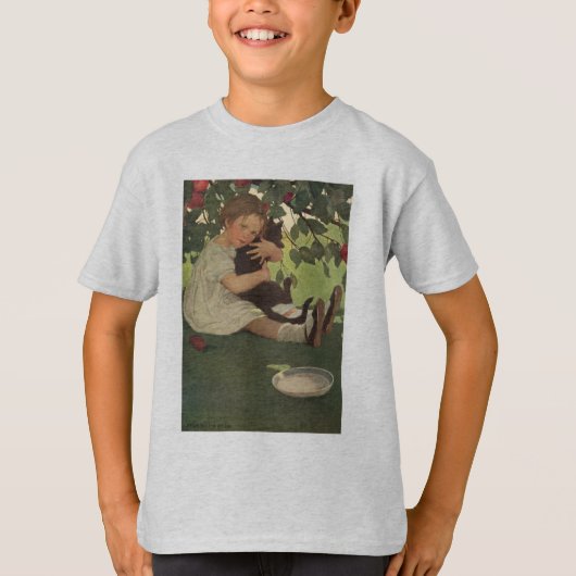 子猫の女の子 Tシャツ (正面)