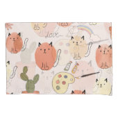 子猫の子猫かわいい動物の姿 枕カバー (正面)