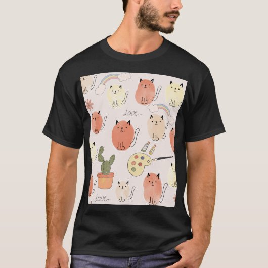 子猫の子猫かわいい動物の姿 Tシャツ (正面)