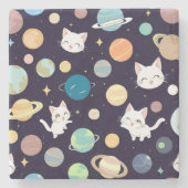 子猫の宇宙 ストーンコースター (正面)