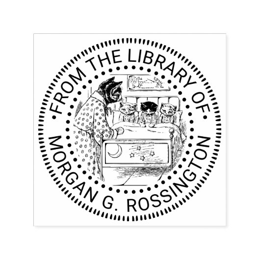 子猫の就寝時間 ドローイング ライブラリー 書籍名 セルフインキングスタンプ (デザイン)