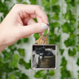 子猫の居心地の良いコーナー キーホルダー