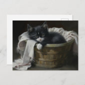 子猫の居心地の良いコーナー ポストカード (正面/裏面)