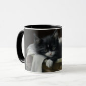 子猫の居心地の良いコーナー マグカップ (正面左)